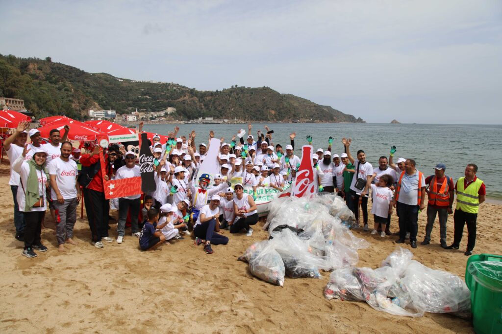 Beach cleaning coca-cola project