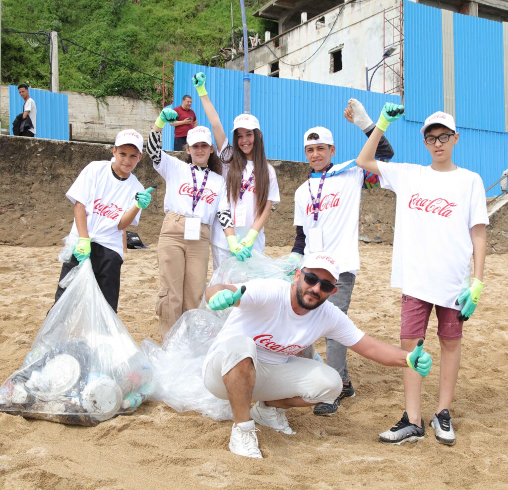 Beach cleaning coca-cola project